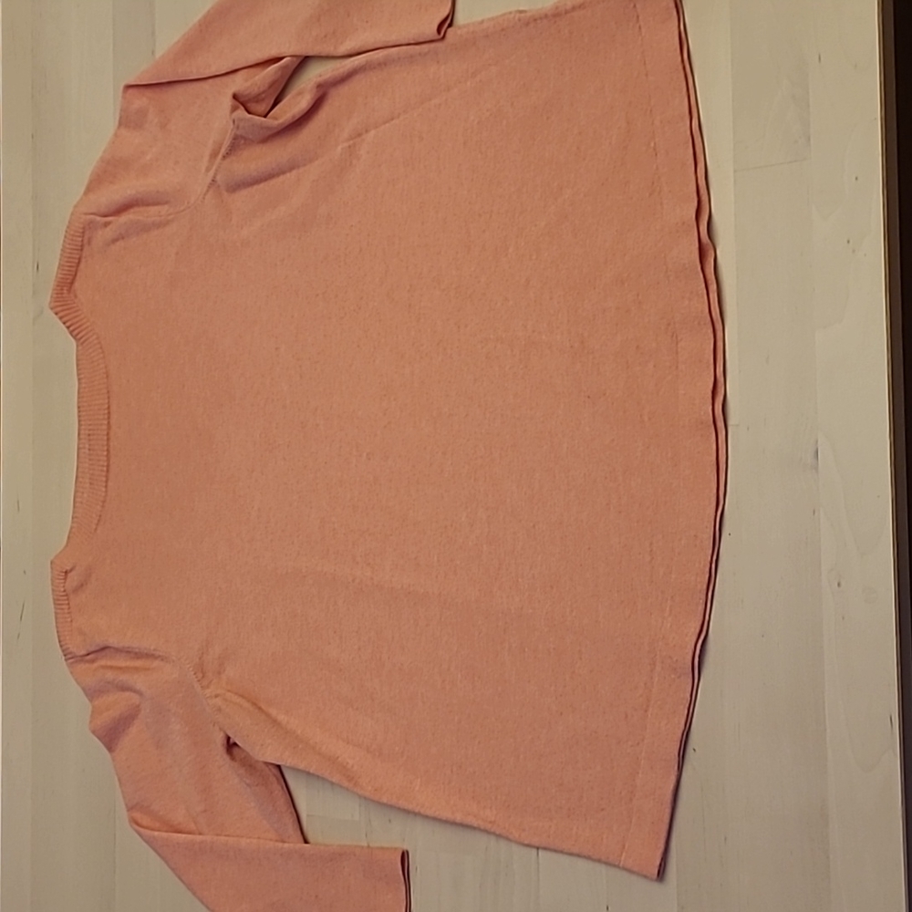 Croft & Barrow Pink Sherbert Three Quarter Sleeved Sweater